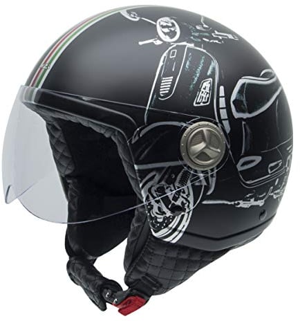 NZI Herren 050267A046XL Zeta Grafik Offenes Gesicht Motorradhelm, Matt B-Vespa Turia, XL