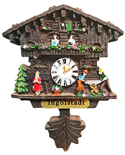 Ciffre Kuckucksuhr Magnet Polyresin Kühlschrank Handmade - Ingolstadt