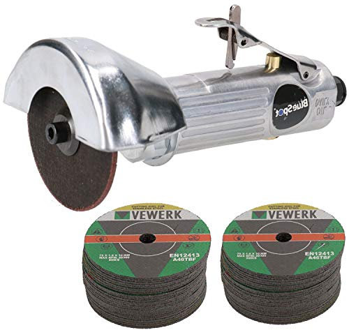 3” / 75mm Air Cut Off Cutting Tool Pneumatic Grinding Saw Cutter with 52 Discs