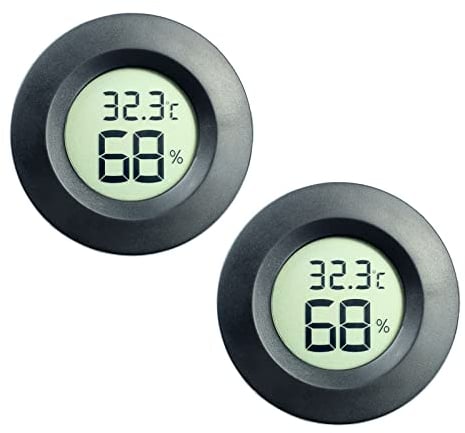 ZHITING 2Pack Thermometer Innen,Thermometer Digital Mini-Hygrometer-Thermometer Digitaler LCD-Monitor Innen-Außen-Feuchtemessgerät für Luftbefeuchter Keller Babyzimmer Fahrenheit oder Celsius