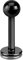 Piercing Stab Stecker Lippenpiercing Ohrpiercing Labret Lippe Ohr Tragus Helix Platte Madonna Stud mit Kugel Innengewinde Klein 1,6mm x 10mm x 4mm Schwarz