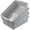 Qqbine 8 L Plastic Shallow Washing up Bowls Trays Bus Tub, Light Grey, 4 Packs