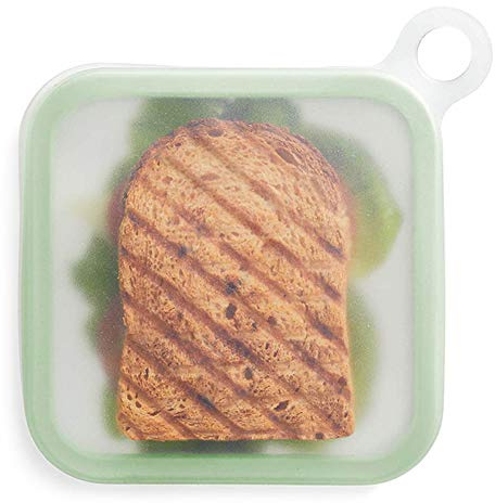 IKAAR Brotdose Lunchbox Frühstücksbox Silikon Butterbrotdose Bento Brotbox Spülmaschinenfest Grün