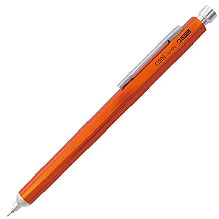 OHTO Needle-point GRAND STANDARD, Orange: Feinminen Kugelschreiber in Orange mit eloxiertem Aluminium-Gehäuse und einer 0,7 mm Needlepoint-Mine zum Nachfüllen (schwarz).