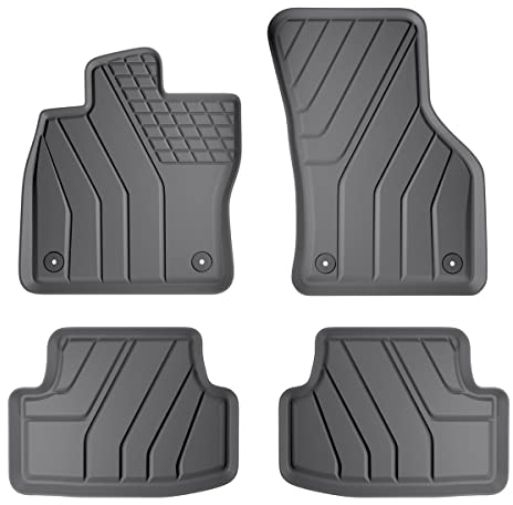 Mossa - TPE Fußmatten Auto kompatibel mit Seat Leon IV Hatchback (2020- ) - schwarz Automatten Autoteppiche - S