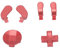 Xirfuni Palettes pour Manette Xbox One, D Pads pour Manette Xbox, 4 Palettes de Manette en Acier Inoxydable et D-Pads Interchangeables pour Xbox One Elite Series 2(Rouge)