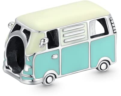 GNOCE Cartoon Auto Charms Bead 925 Sterling Silber Mini Bus Bead Schmuck Geschenk für Frauen Mädchen Tochter Fit Schlangenkette Armbänder/Halskette (Mini Bus)