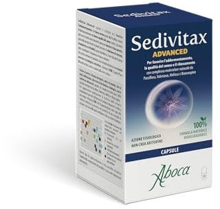 Aboca - Sedivitax Advanced 70 Capsule - Per favorire l’addormentamento, la qualità del sonno e il rilassamento con complesso molecolare naturale da Passiflora, Valeriana, Melissa e Biancospino