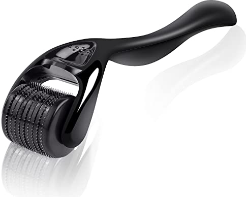 URAQT Dermaroller, Bartroller Microneedling Roller für Gesicht und Körper, Nadelroller Bart Roller für Bartwachstum, Gesichtshautpflege, Anti-Aging, Anti-Falten, Narbenentfernung (0.25mm)