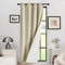Deconovo Blickdichte Gardine Vorhang Kälteschutz Verdunklungsvorhang Ösenvorhang Raumteiler Wärmeisolierend Thermo Curtain gegen Kälte Tür, 240x140(HöhexBreite), Beige, 1 Stück