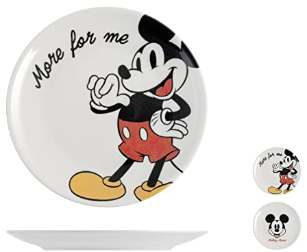 HOME H+H - Plato de postre (26 cm), diseño de Mickey