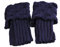 SHTGOI 1 Paar Beinwärmer Kurze Bein Stulpen Warme Stricken Beinlinge Winter Gestrickte Beinstulpen Wärmer Legwarmer Knöchel Socken Boot Socken Boot Abdeckung für Mädchen Damen Dunkelblau