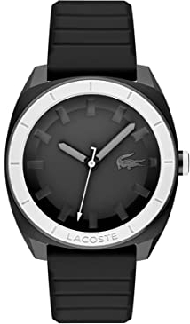 Lacoste Analog Quarzuhr für Herren Kollektion Sprint mit Schwarzes Silikonarmband - 2011259