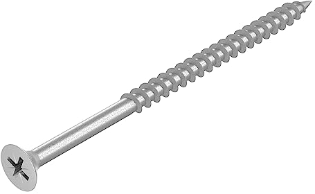 SECCARO Spanplattenschraube 4 x 80 mm, Edelstahl V2A VA A2, Holzschraube mit Teilgewinde, Kreuzschlitz/PZ, 100 Stück