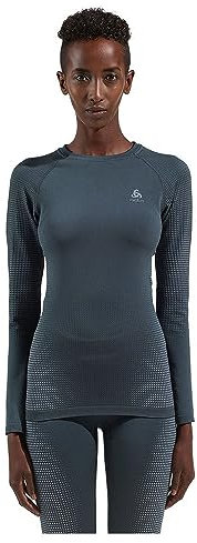 Odlo Damen Funktionsunterwäsche Langarm Shirt PERFORMANCE WARM ECO, india ink, S