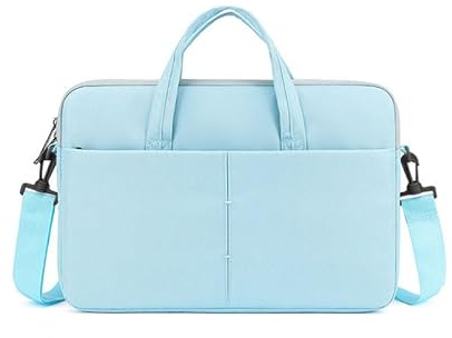 Surwin Laptoptasche 15.6 Zoll, Laptop-Taschen mit Schultergurt, Laptop Tasche Business Büro Arbeit Computertasche, Schlanke Notebook Tasche für Frauen Herren (15,6 Zoll,Himmelblau)