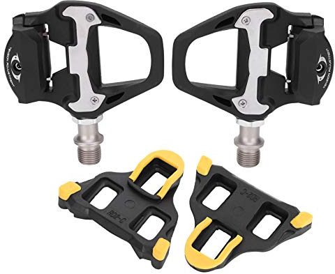 Watris Veiyi Bicycle Pedals, R21 9 x 10 cm Click Pedals, Road Bike Pedals, Bicycle Self-Locking Pedals, Compatible with SPD SL Click Pedals, Bike Accessories