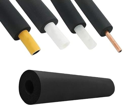 JEDAL Rohrisolierung Kautschuk Isolierschlauch Schaumstoff Schlauch Wetterfestes Heizungsrohre ID 6-60mm 1.8m Länge Schwarz (Size : 22mm ID x 9mm T x 1.8m L)
