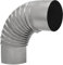 KOTARBAU® Kaminrohrbogen 90° Bogen Ø 110 mm Ofenrohr Rauchrohr aus Blech Abgasrohrbogen für Kamin Ofenknie Silber Rohr Winkel