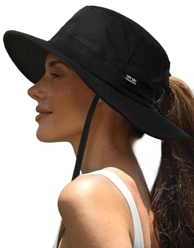 FURTALK Unisex UV Schutz Sonnenhut Herren Fischerhut Damen Faltbar Sommerhut Anglerhut Bucket Hat mit Breite Krempe