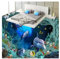 3D-Boden-Fototapete, Delphin, Unterwasserhöhle, Stereo, PVC, selbstklebend, Vinyl-Bodendekoration, wasserdicht, 300 cm x 210 cm (118,1 x 82,7 Zoll)