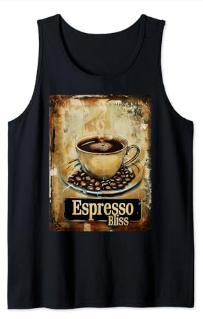 Espresso Bliss Tasse à café vintage aquarelle Barista Débardeur