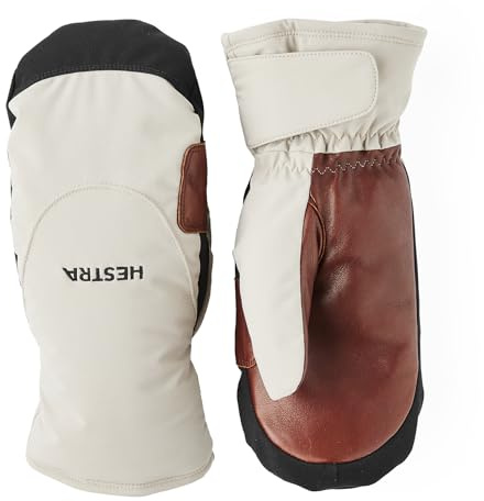 Hestra Unisex CZone Mellow Fäustlinge, wasserdicht & winddicht, isoliert, Leder, Alpin-Skifahren & Snowboarden, Herren & Damen