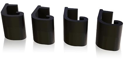 Nozzleboss 4er Set Verschlussclips kompatibel mit Ikea Samla 5L 11L 22L 45L 65L 130L Klarsichtbox Klammer (Schwarz, 5L/11L)