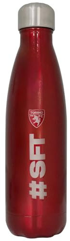 Borraccia Torino FC Calcio 500 ML Borraccia Termica in Acciaio Inox Interno Esterno - Mantenimento Temperatura fino a 24h - Scuola, Tempo Libero, palestra, idea regalo