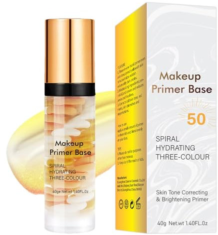 Moisturizing Primer, Brightening Primer Face Makeup, Isolation Cream Color Corrector, Primer with 3 Colors, Concealer Makeup Base, Oil Control Primer for Face, 1.4 Fl.oz Primer, Makeup Base Primer,