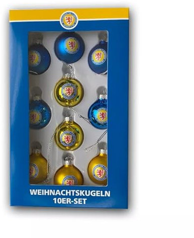 Eintracht Braunschweig Weihnachtskugeln Christbaumkugeln Weihnachten 10er Set