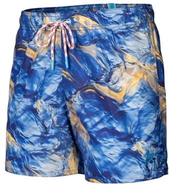 ARENA Water Prints Allover Badehose für Herren, für Meer und Schwimmbad, Badebekleidung aus Bequemem Recyclingstoff, Schnelltrocknendes Material, Herren-Badeshorts mit Innennetz und Seitentaschen