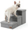 COZY KISS Hundetreppe für Kleine Hunde mit Stauraum, Breite Haustiertreppe Faltbare für Bett und Couch, Hunderampe mit Rutschfestem Boden, Lecksichere (Grau, 43x72x42.5cm, 3)