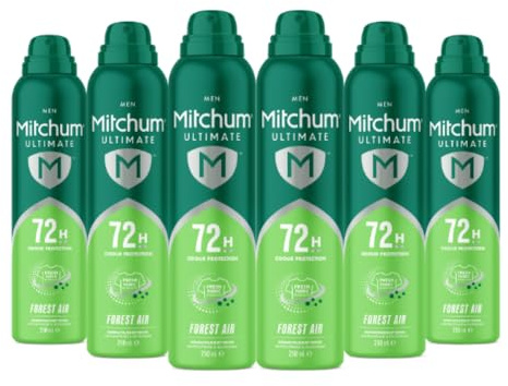 Mitchum Men Ultimate 72H Aerosol Forest Air 250ml (Pack of 6)