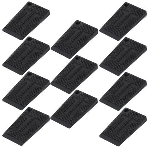 10 Pack Türstopper Gummi Möbel Nivellierpads Rutschfest Türstopper Möbelkeile Gummi Türkeil Keile Kunststoff Unterlegkeile Möbel zum Nivellieren Unebener Tische,Kommodenbeine,Toiletten Und Mehr Möbel