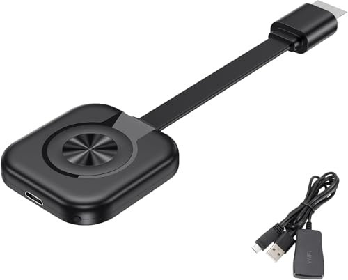 Dongle HDMI Inalámbrico,2,4 GHz Adaptador HDMI inalámbrico para TV/Proyector/Monitor,1080P Dongle de Pantalla Hdmi Miracast,Compatible con iPhone/iPad/iOS/Android/Windows,Soporta DLNA/Airplay