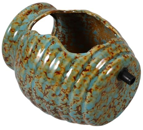 YARNOW Ceramic Waterfall Jar Water Fountain Spout for Garden Pond Decor
