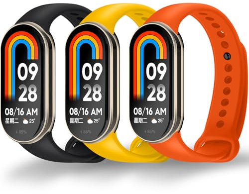 BANGTING 3-12 Stück Ersatzarmband für Xiaomi Mi Band 10/9/8, Kompatibel mit Xiaomi Smart Band 10 9 8 - Atmungsaktives Sport Armband aus Weichem TPU, Verstellbar, Schnellwechsel-Design (Mehrere Farben)