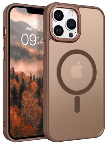 GaoBao für iPhone 13 Pro Max Hülle, Handyhülle iPhone 13 Pro Max [Kompatibel mit MagSafe] Durchscheinende Matte Magnetische Stoßfeste Anti-Fingerabdruck Schutzhülle für 6,7 zoll Case, Titan Wüstensand