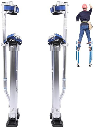 Stelzen Maler, Stelzen Trockenbau Hebewerkzeug Für Trockenbau-Decke, Arbeitsstelzen Stelzen Aluminium Professionelle, Einstellbare Trockenbau Installoo Stelzen Werkzeug Maler 225Lbs Last 42-58cm