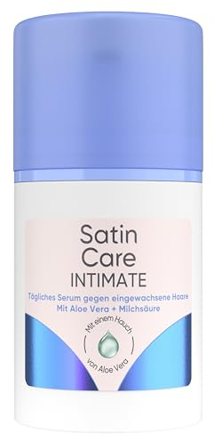 Satin Care Intimate Tägliches Serum Gegen Eingewachsene Haare, 50ml | Serum mit Einem Hauch von Aloe Vera, Das After Shave Spendet Beruhigende Feuchtigkeit, Lindert Juckreiz Und Exfoliert Sanft