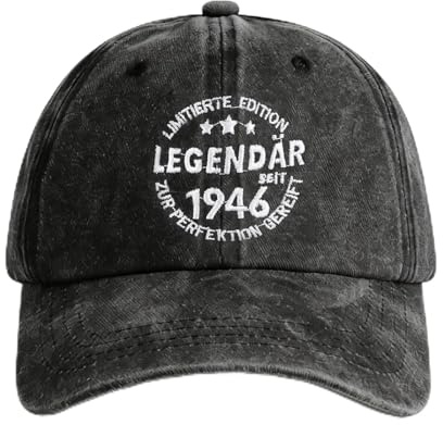 Walkinbear Baseball Cap, Baseballkappe für Herren, Geschenke zum 80 Geburtstag Mann, Weihnachts Geschenk, Baumwolle