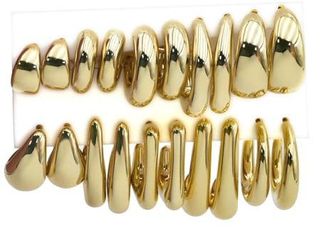 Orecchini Donna, Set Orecchini Oro, Orecchin Donna Cerchio Oro, Regali Di Compleanno per Ragazze e Donne