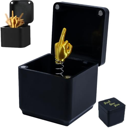 Mittelfinger Geschenk Box, Lustiges Geschenk für Männer & Frauen, Witzige Gadgets für Büro & Freizeit, Das Ultimative Prank, Kleine Geschenkbox Mit Überraschungseffekt
