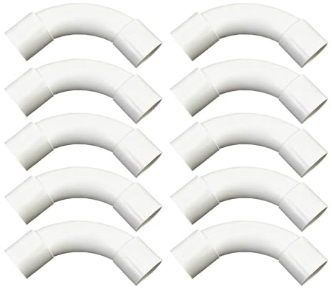 10pcs 16mm Tubo Eléctrico Mango PVC Codos para Tubo Aislante 90 Grados Conector de Tubo Eléctrico Cable Instalación de Pared