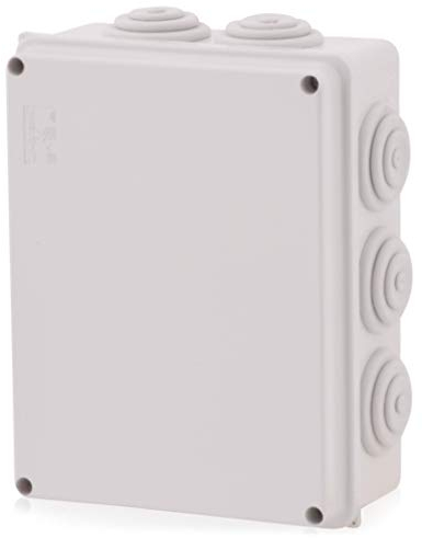 Abzweigdosen Kabelabzweigkasten Installationsgehäuse mit Stufennippeln | IP65 | 190x145x70mm | Verteilerkasten, Abzweigdose, Aufputz Wasserdicht Aussen Abzweigdose Box Verteilerdose Steckdose