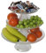 3er Set Glasteller mit Fuß, 3-stöckige Etagere, Gebäcketagere, Servierschale, Obstständer, Glasetagere, Servierplatte, Gebäckschale