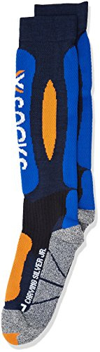 X-Socks Funktionssocken Ski Carving Silver Junior, Blue Marine/Cobalt Blue, 24/26