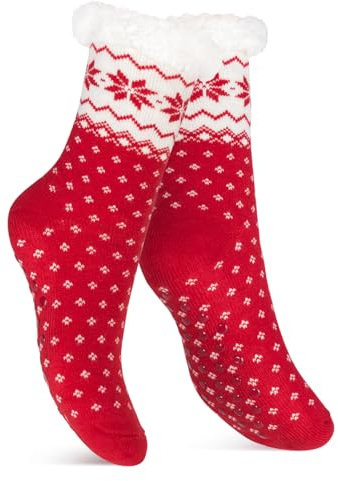 Footstar Damen und Herren Winter Haussocken (1 oder 2 Paar) Kuschelsocken