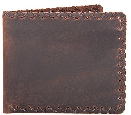 hecho. Geldbörse Carlos (Strong Coffee) für Karten und Scheine - Handgefertigt, Leder & Fair-Trade (Portemonnaie, Brieftasche)